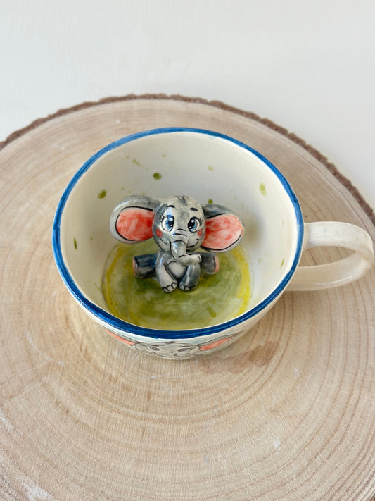 Elephant handmade mug