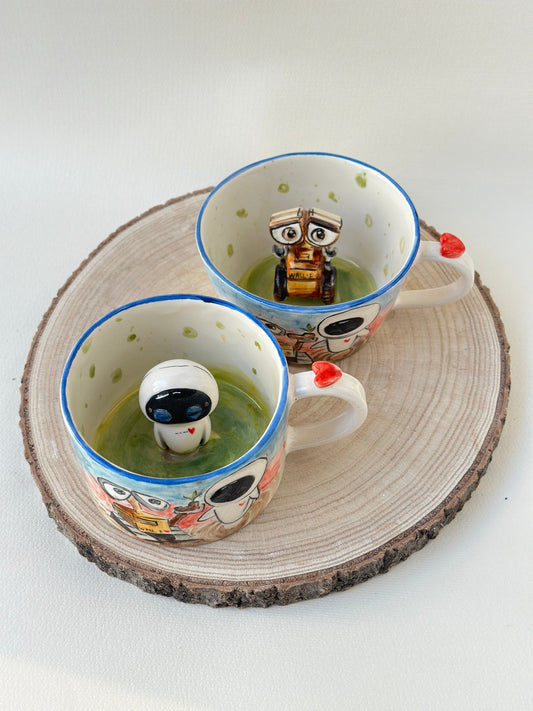 Couple Handmade mugs W-E