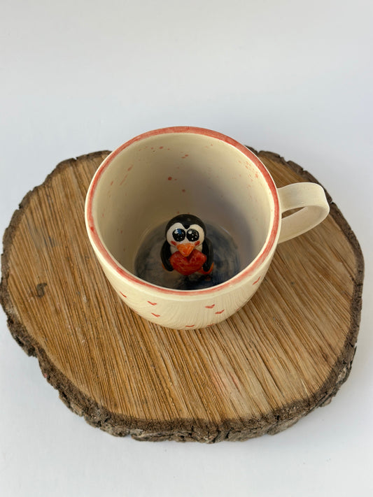 Penguen handmade mug