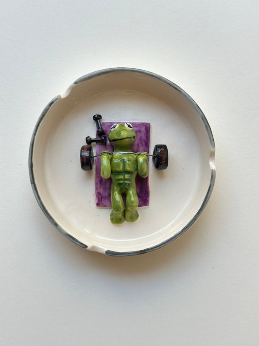 Kermit ashtray handmade