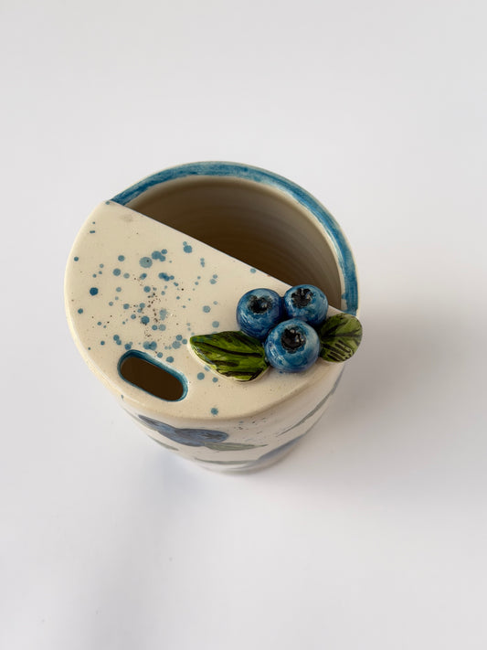 Blueberry takeaway handmade mug