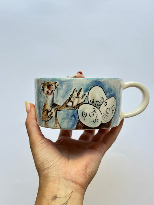 Ground sloth handmade ceramic mug