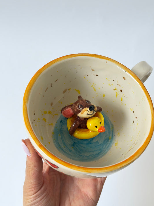 Dachshund dog handmade ceramic mug