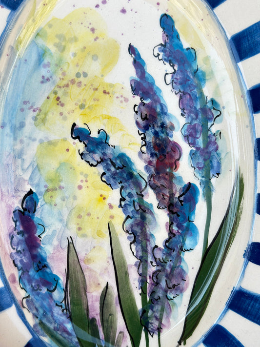 Lavender handmade plate