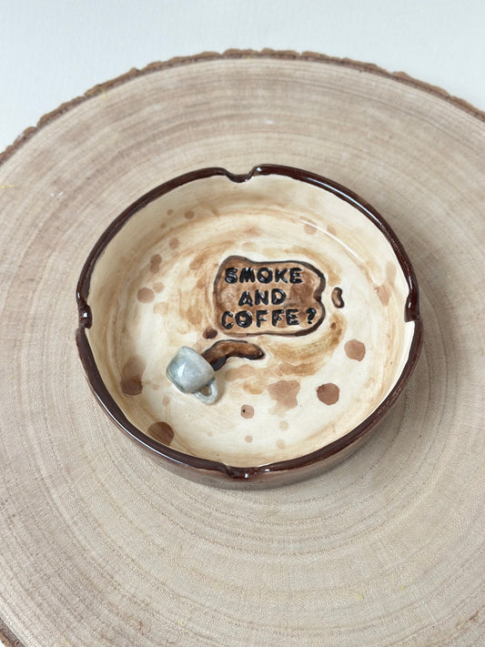 Handmade ceramic ashtray