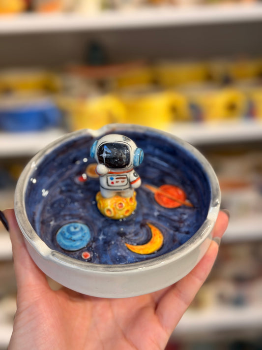 Astronaut handmade ceramic ashtray