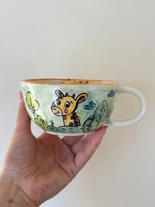 Giraffe handmade mug