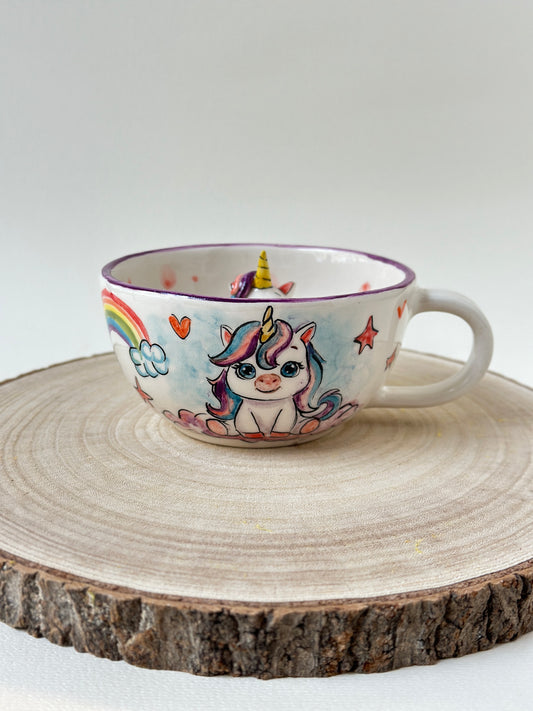 Magical Unicorn surprise Handmade mug