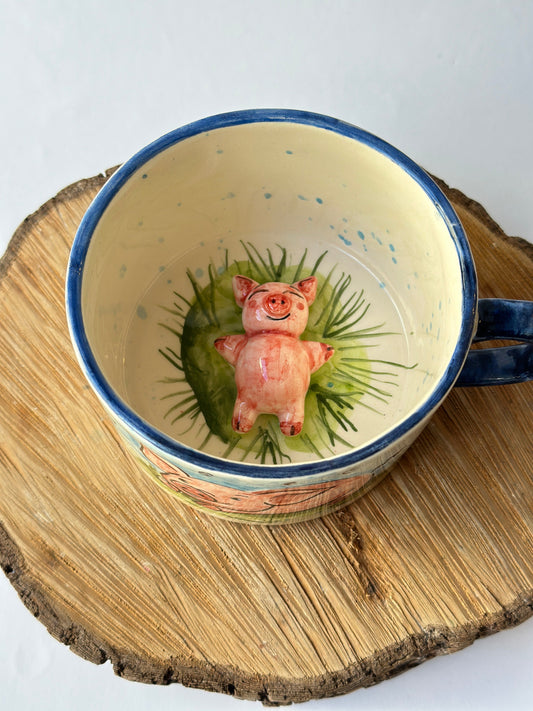 Pig handmade mug