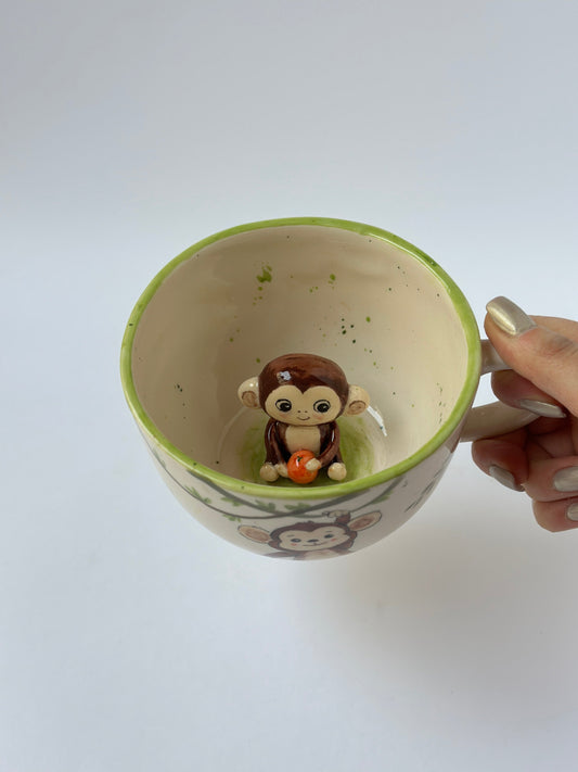 Monkey handmade mug