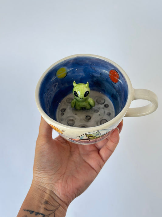 Alien handmade ceramic mug