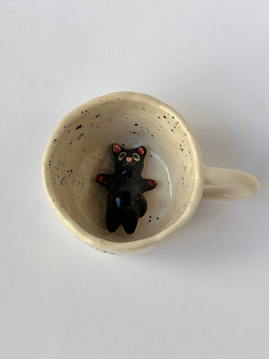 Cat mug handmade
