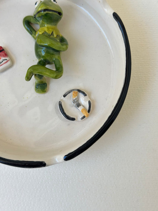 Kermit handmade ashtray
