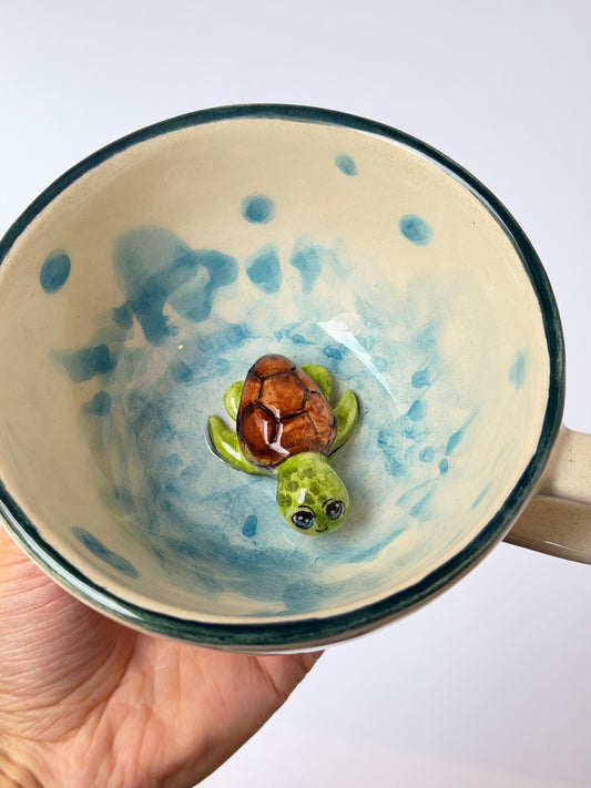 Turtle handmade ceramic mug