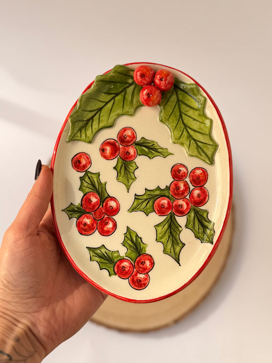 Special for the new year Handmade ceramic plate