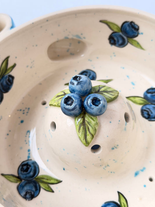 Blueberry handmade ceramic washing bowl