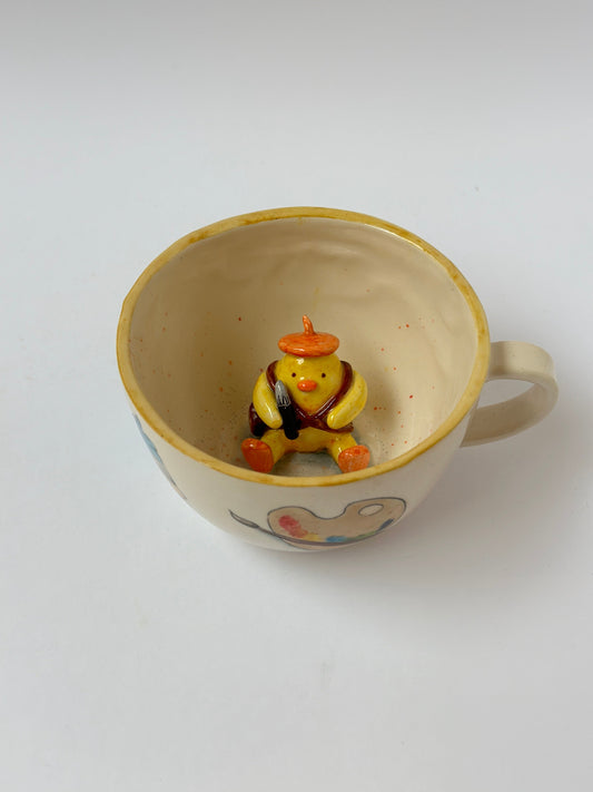 Artist Painter chick handmade mugπ
