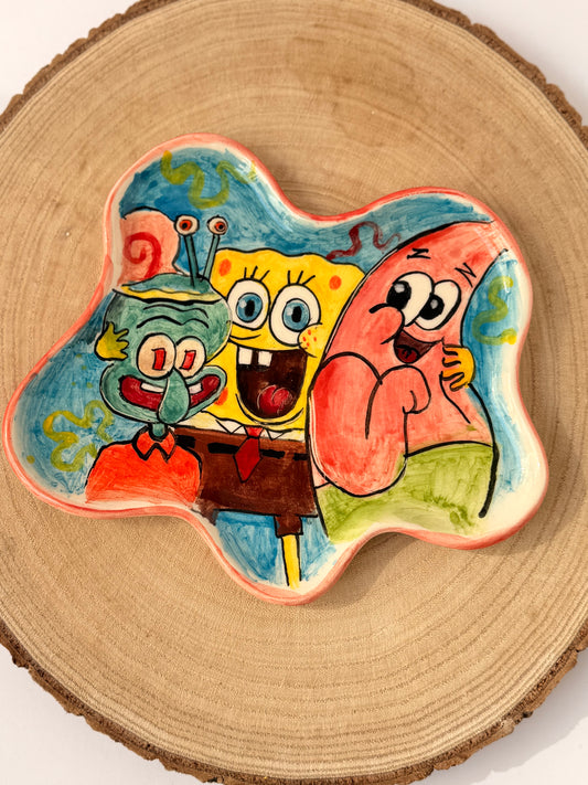 Friends handmade ceramic plate