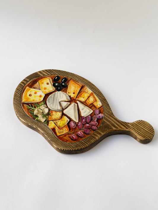Handmade ceramic wooden serving tray