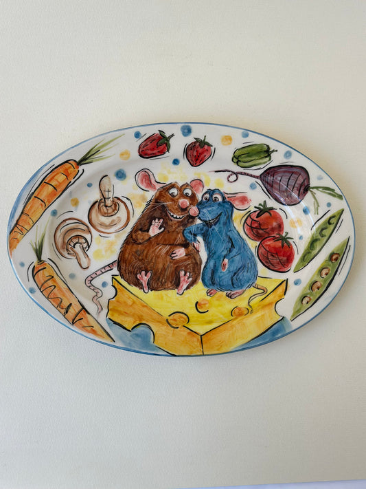 Little chef and Emily handmade plate