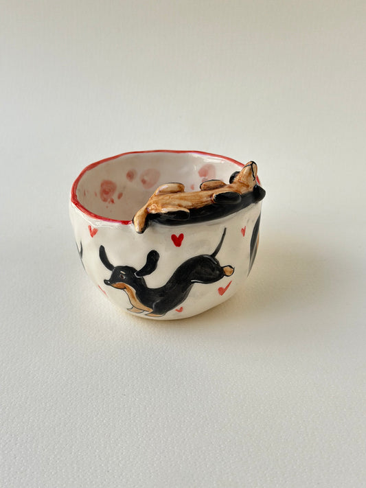 Dachshund dog handmade mug