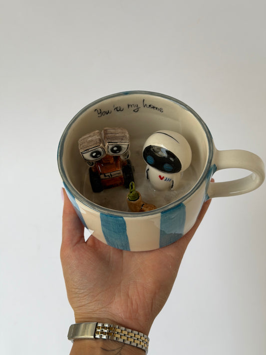 Couple handmade ceramic mug