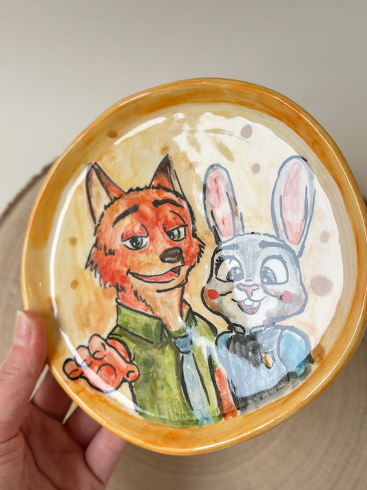 Nick and Judy handmade plate
