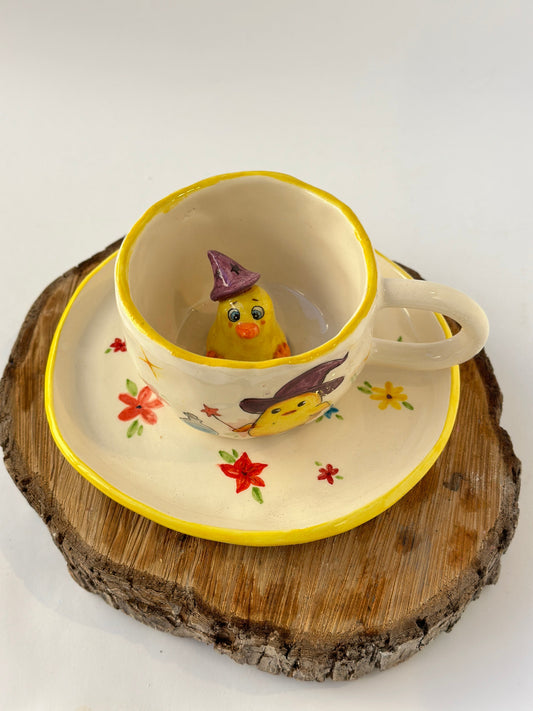 Chick π₯ handmade mug and plate