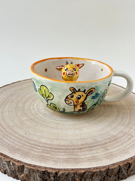 Giraffe handmade mug