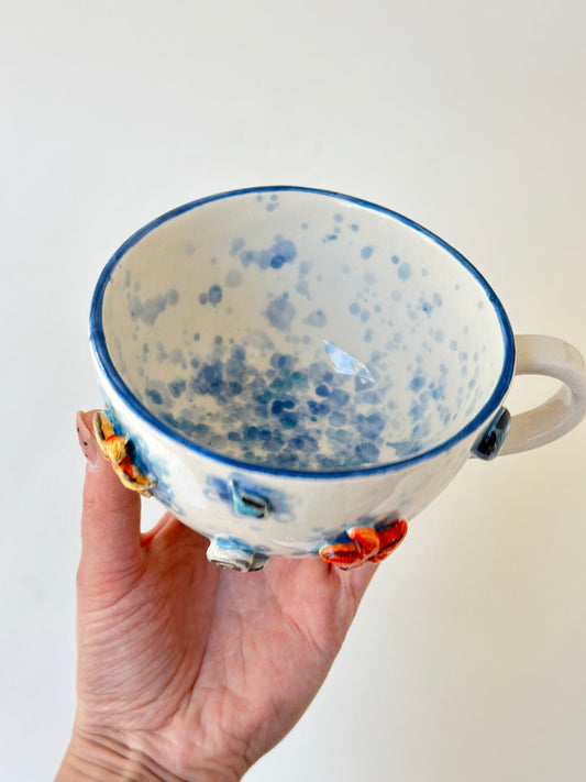 Sea detail handmade mug