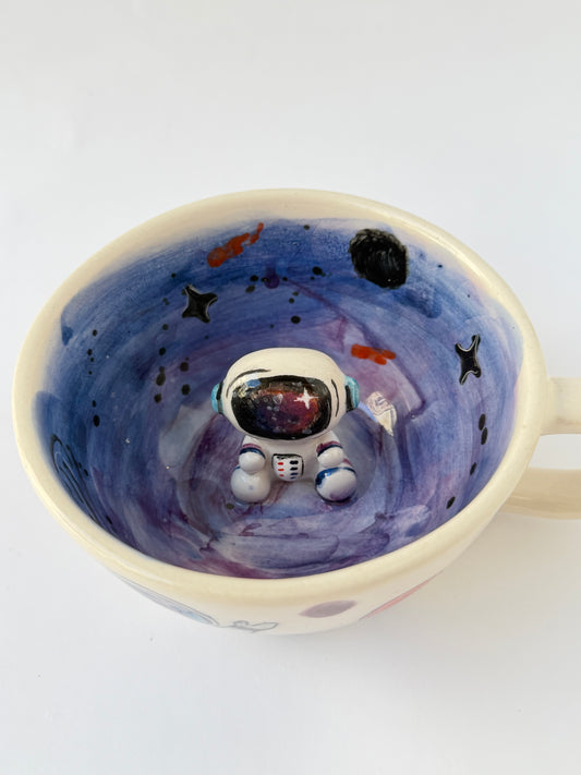 Astronaut handmade ceramic mug