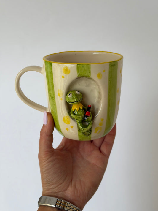 Kermit handmade ceramic mug