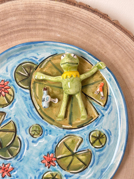 Kermit Handmade plate
