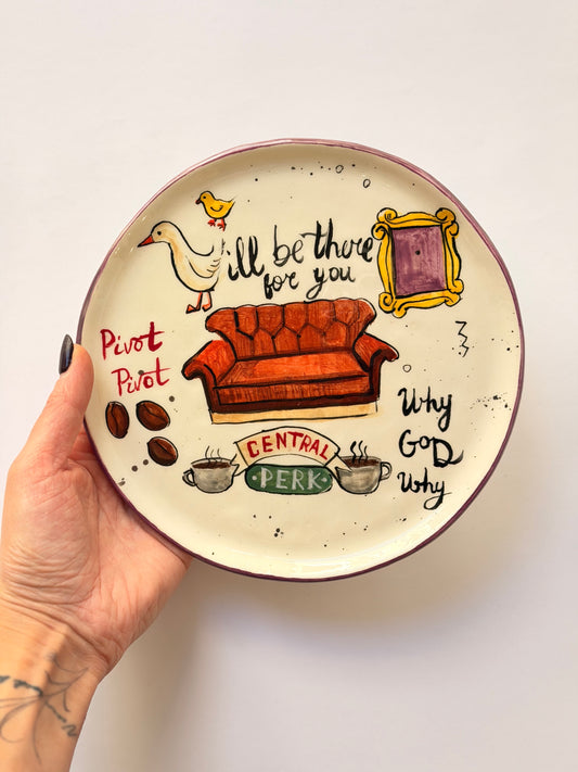 Handmade “Friends” ceramic plate