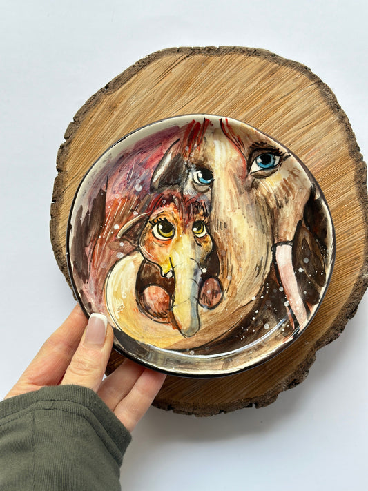 İce age Manny and baby handmade plate