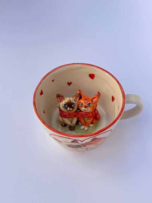 Lovely Cats handmade mug
