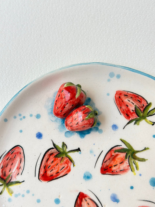 Strawberry Handmade plate