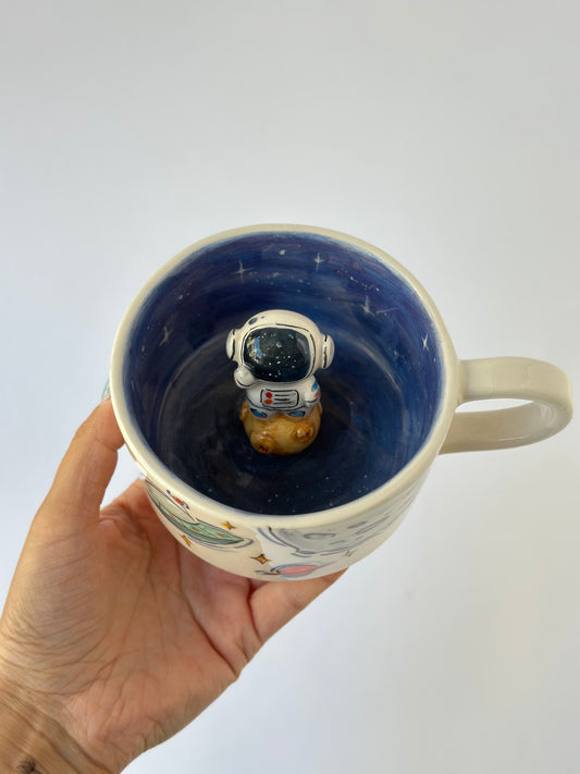 Astronaut handmade ceramic mug