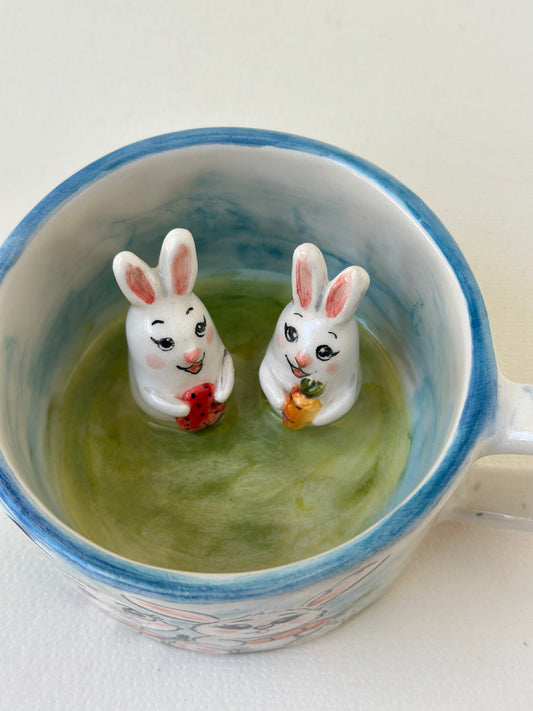Rabbit handmade mug