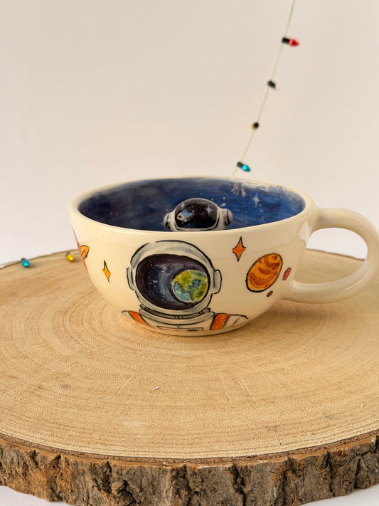 Astronaut handmade ceramic mug