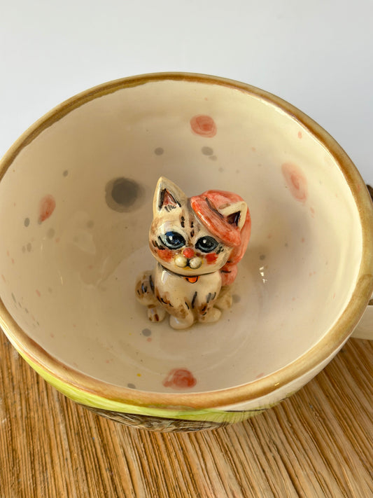 Cat handmade mug
