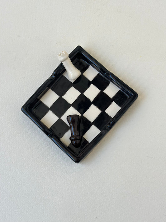 Chess Ceramic handmade ashtray