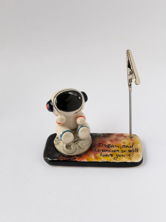 Astronaut Picture holder handmade ceramic
