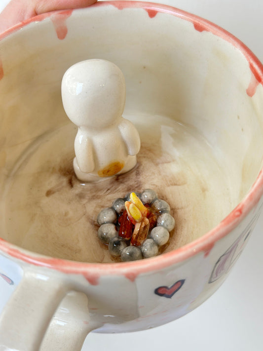 Marshmallow handmade mug