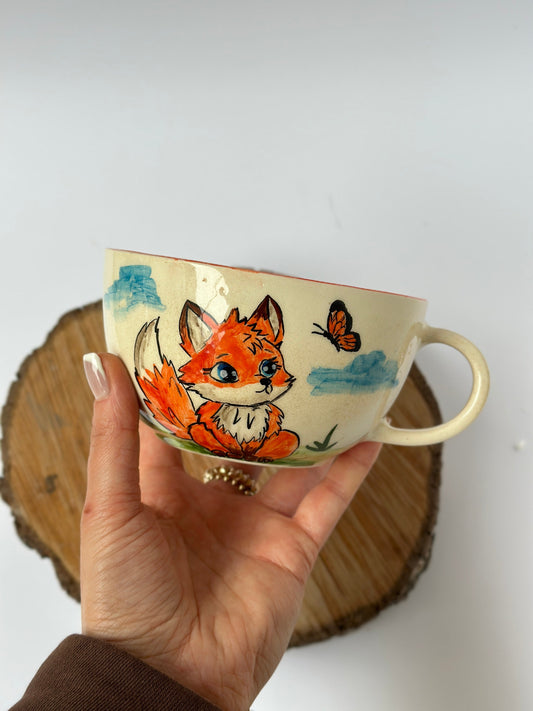 Fox handmade mug