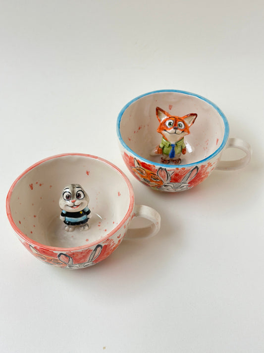 Nick and Judy handmade mugs