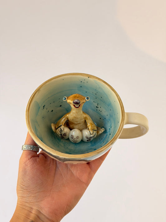 Ground Sloth handmade ceramic mug