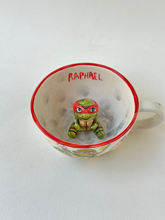 Warrior Turtle handmade mug
