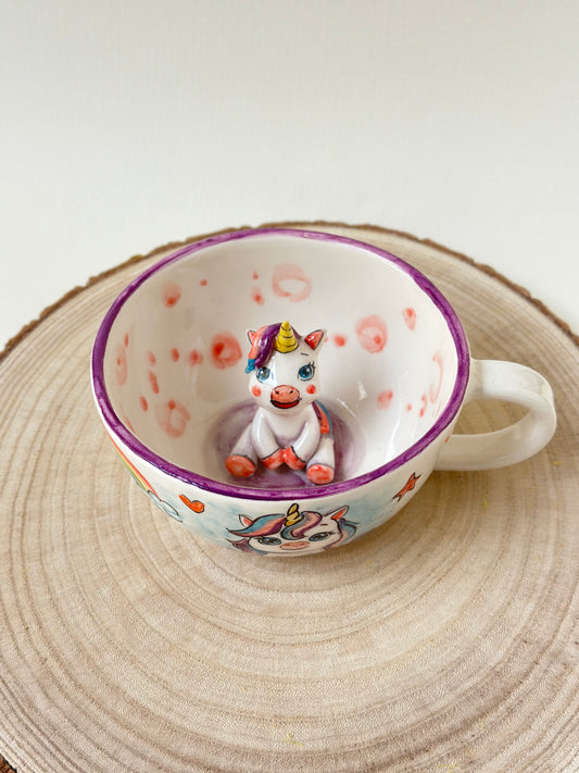 Magical Unicorn surprise Handmade mug