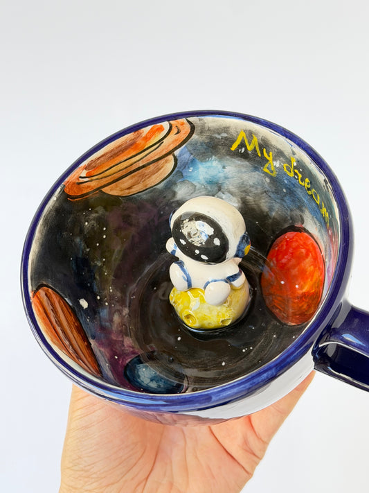Astronaut handmade ceramic mug